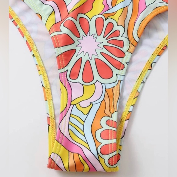 NWT Retro Floral Bikini 2pc Set - Picture 4 of 8